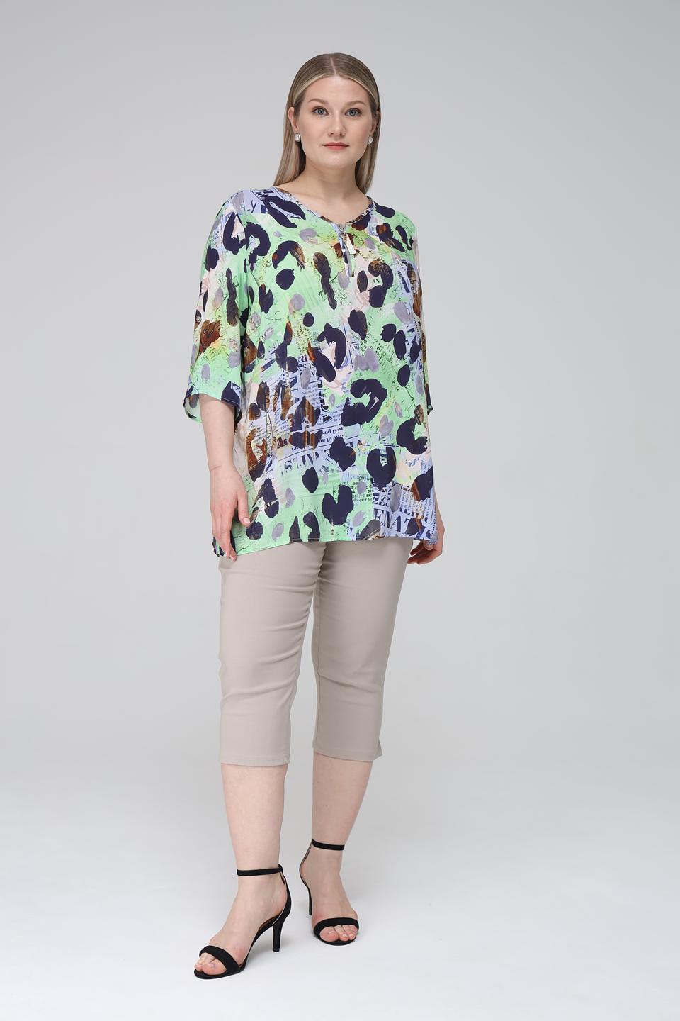 Блуза Doris Streich с принтом лайм