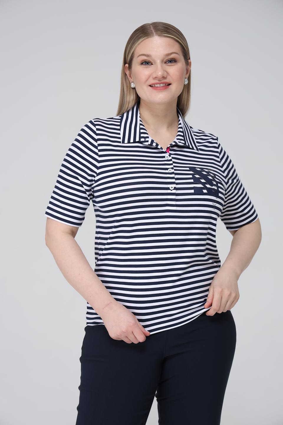 Футболка-поло Rabe collection в полоску
