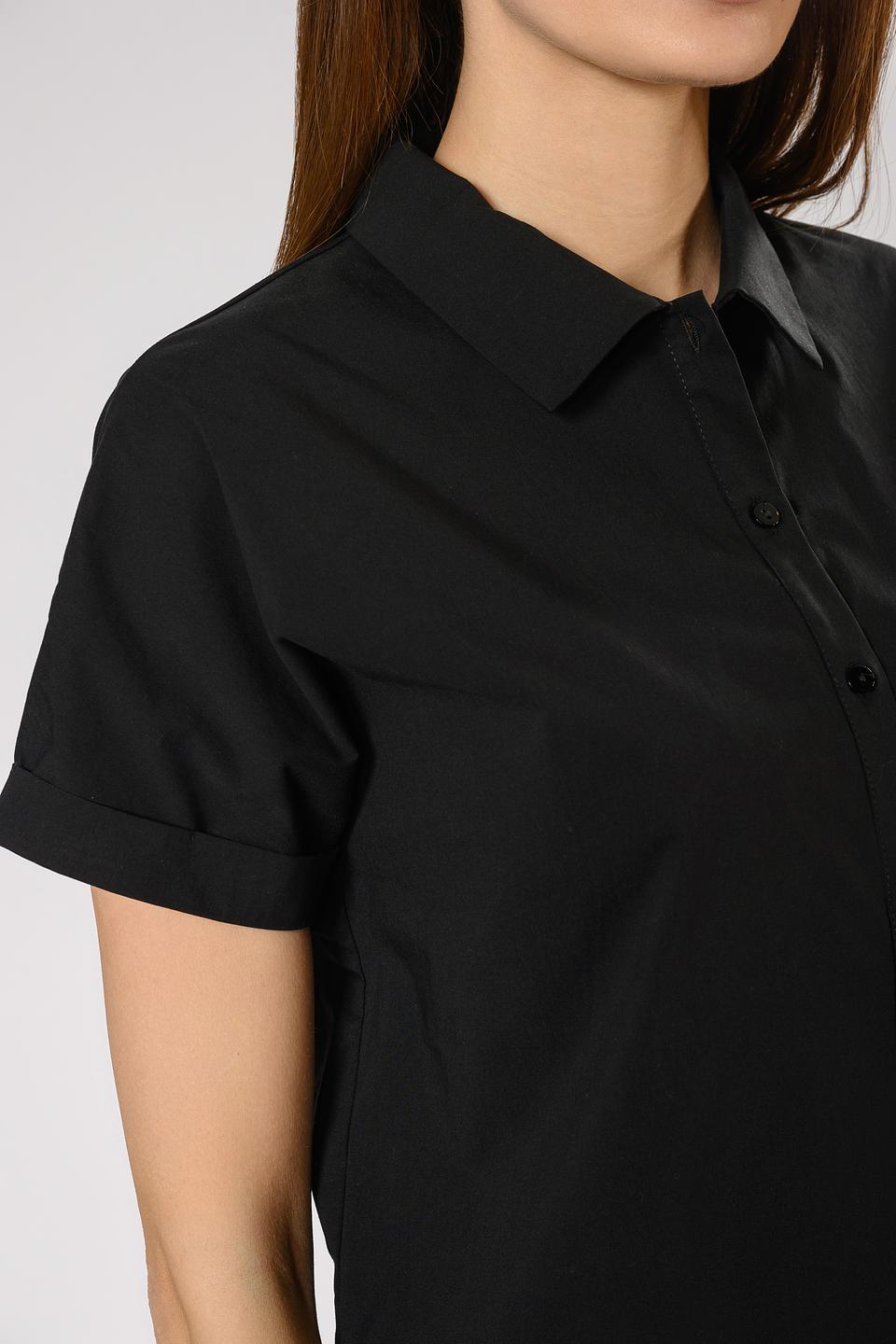 Блуза Leo & Ugo с вышивкой чёрная