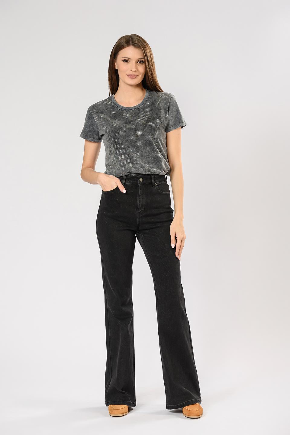 Джинсы Twin Set Actitude чёрные клеш