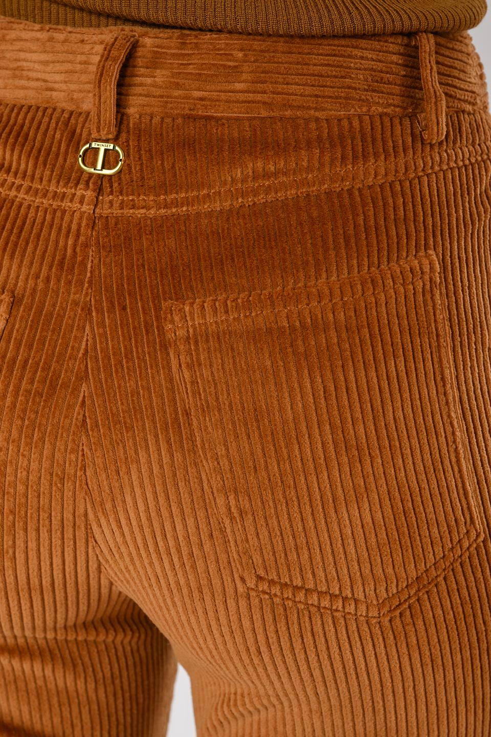 Брюки Twin Set вельветовые коричневые