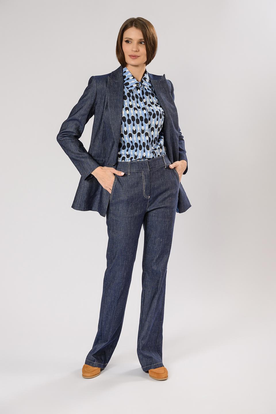 Брюки Penny Black джинсовые широкие синие