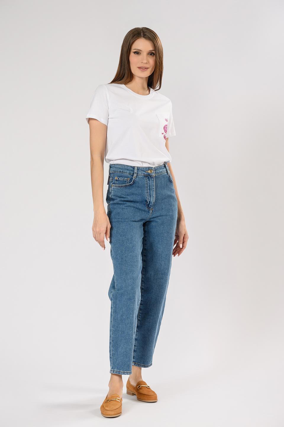 Брюки Penny Black Grey mom fit голубые