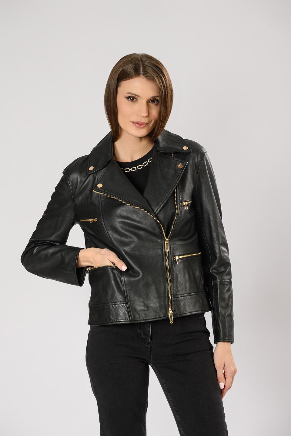 Жакет кожаный Penny Black Grey чёрный