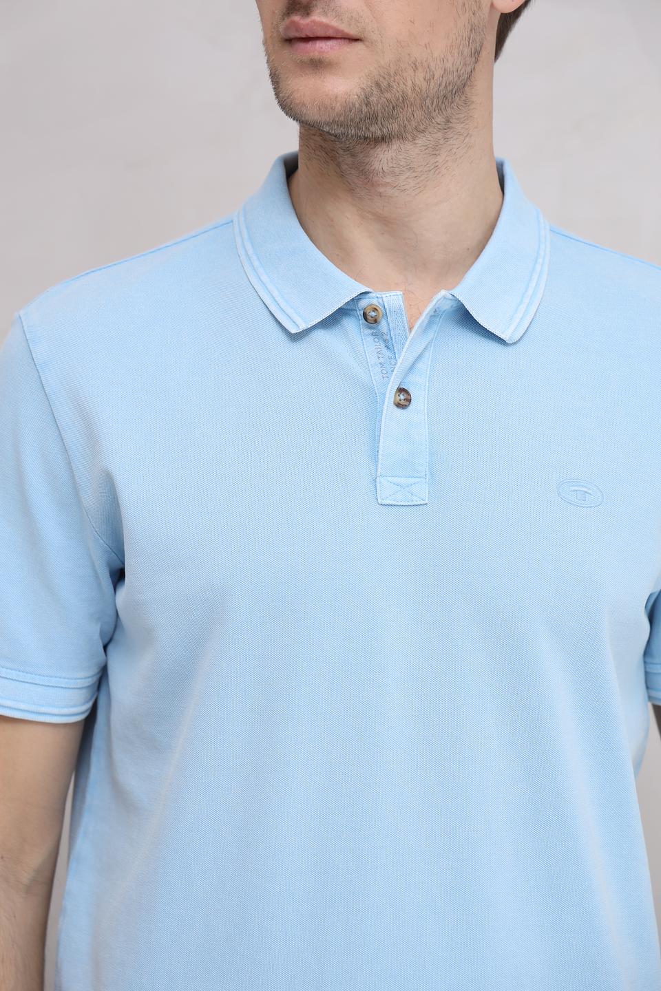 Поло Tom Tailor голубое