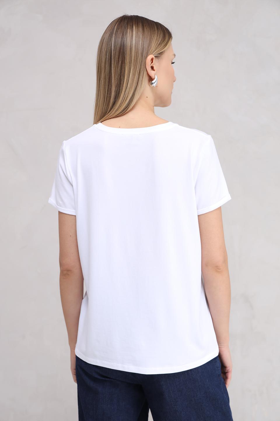 Футболка More and More с принтом белая