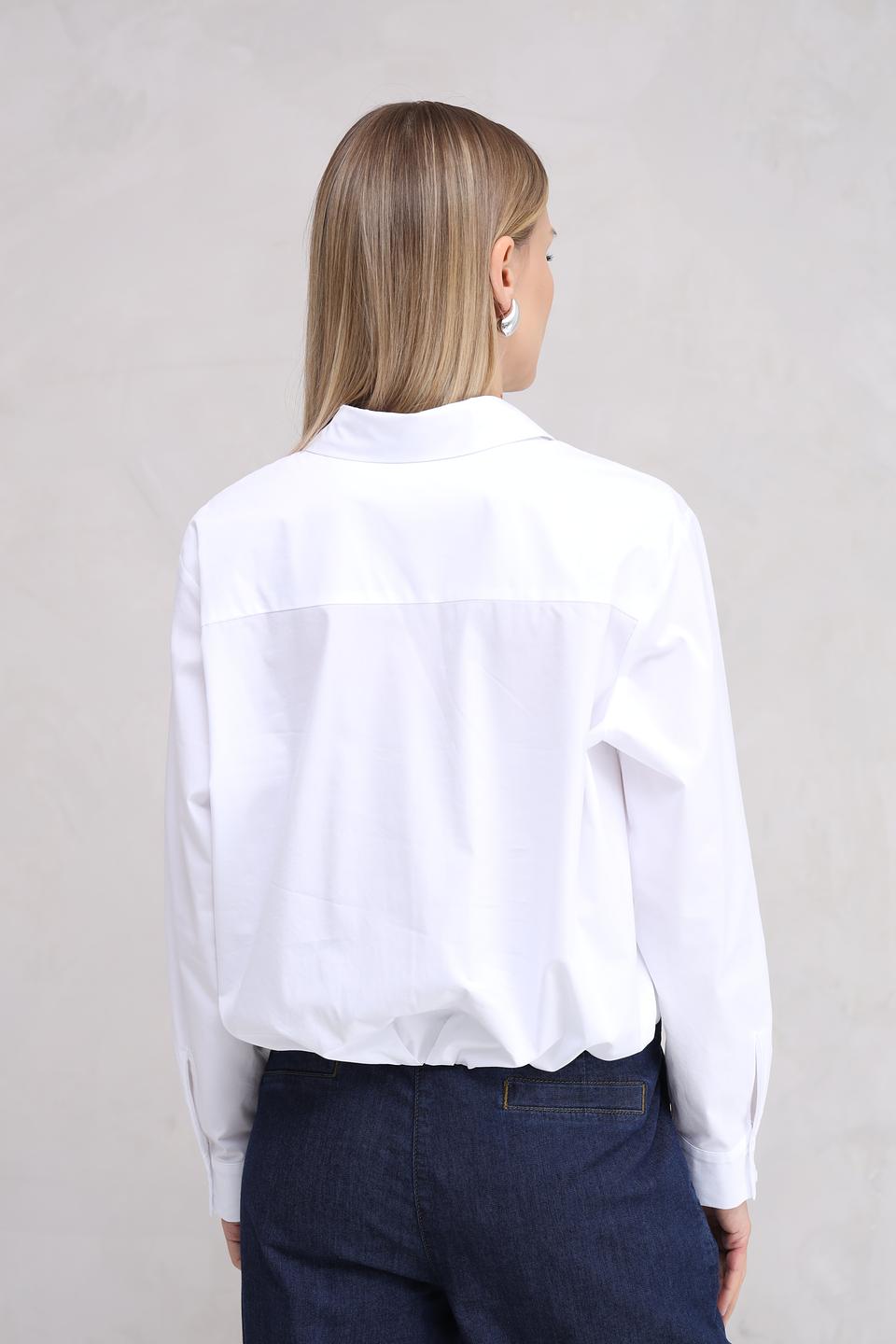 Блуза More and More белая приталенная