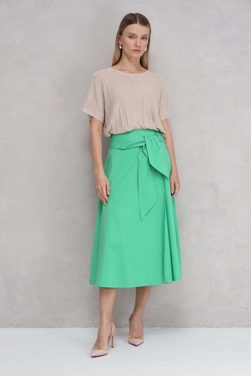 Пуловер Broadway бежевый с вертикальной вязкой