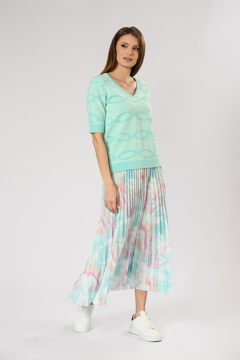 Джемпер Leo & Ugo с цепным рисунком мятный