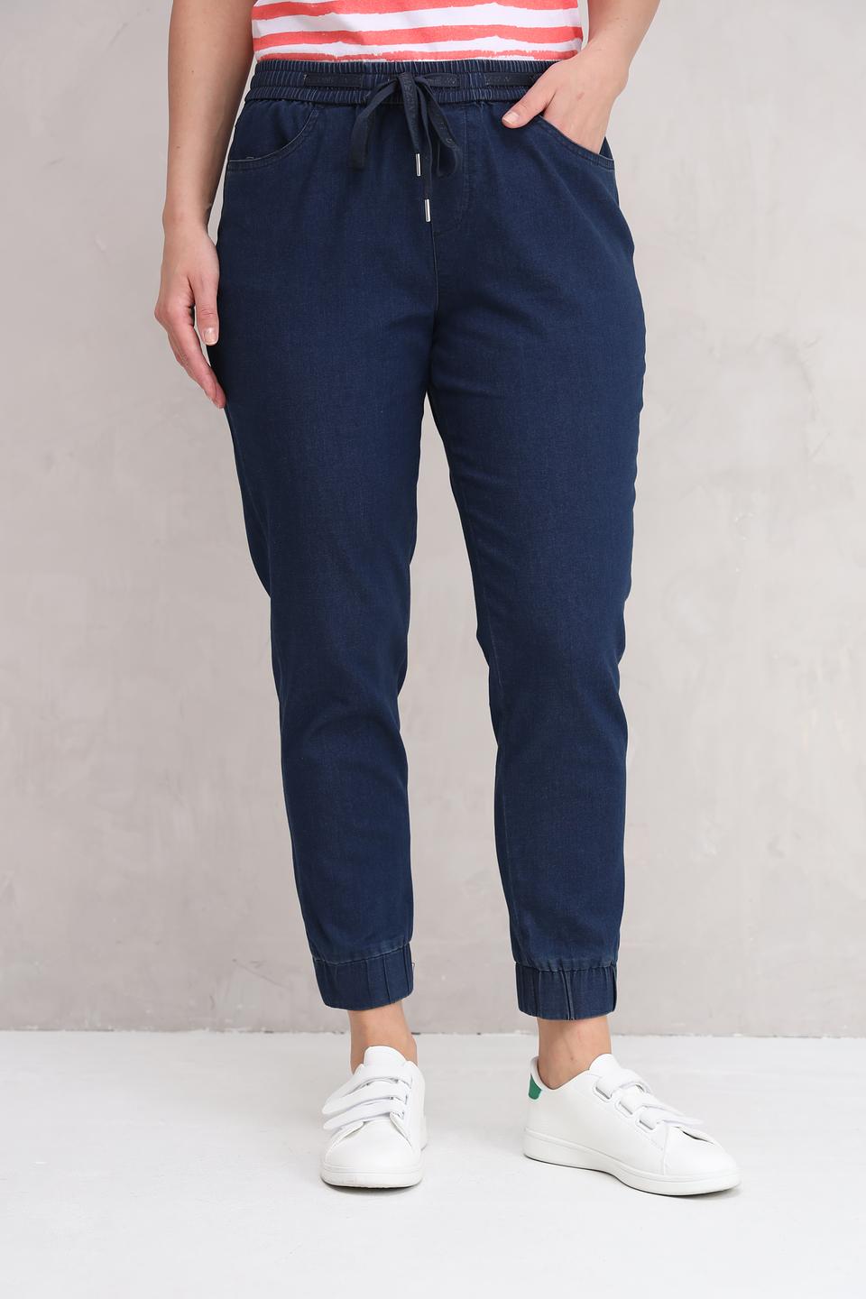 Джинсы Time Zone с манжетами синие