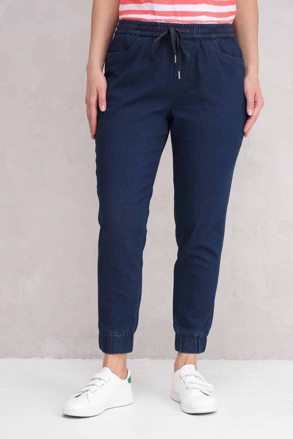 Джинсы Time Zone с манжетами синие