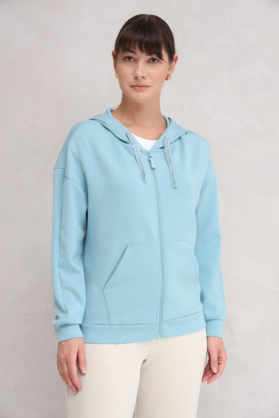 Кардиган Time Zone на молнии голубой