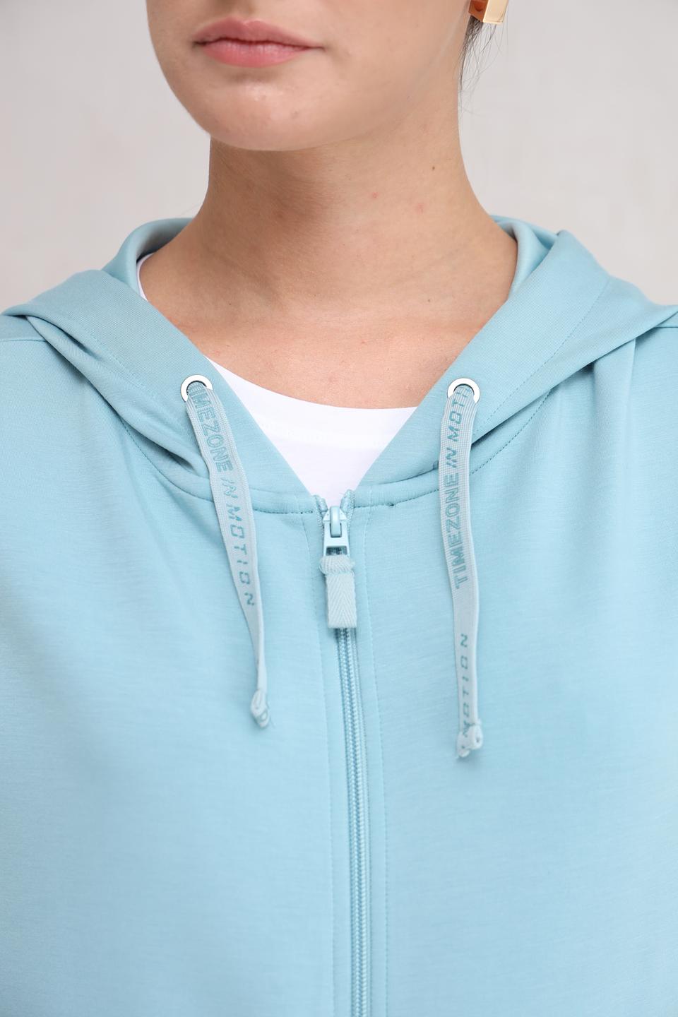 Кардиган Time Zone на молнии голубой