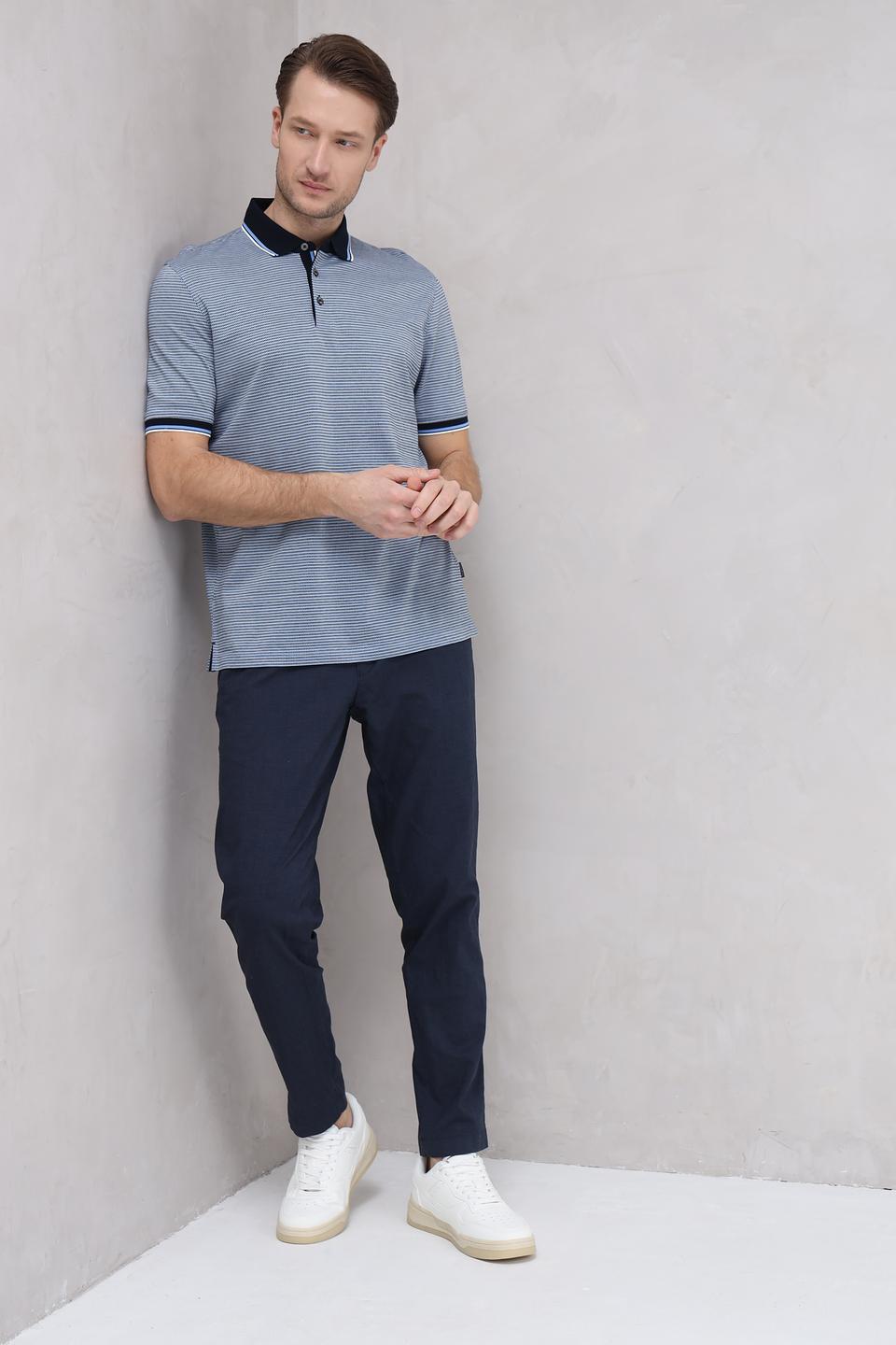 Брюки Bugatti темно-синие с поясом