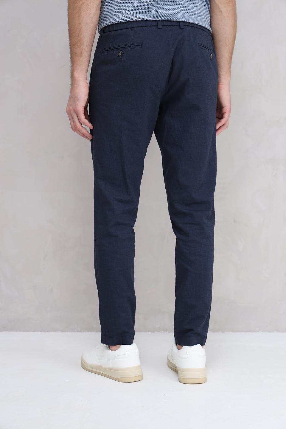 Брюки Bugatti темно-синие с поясом