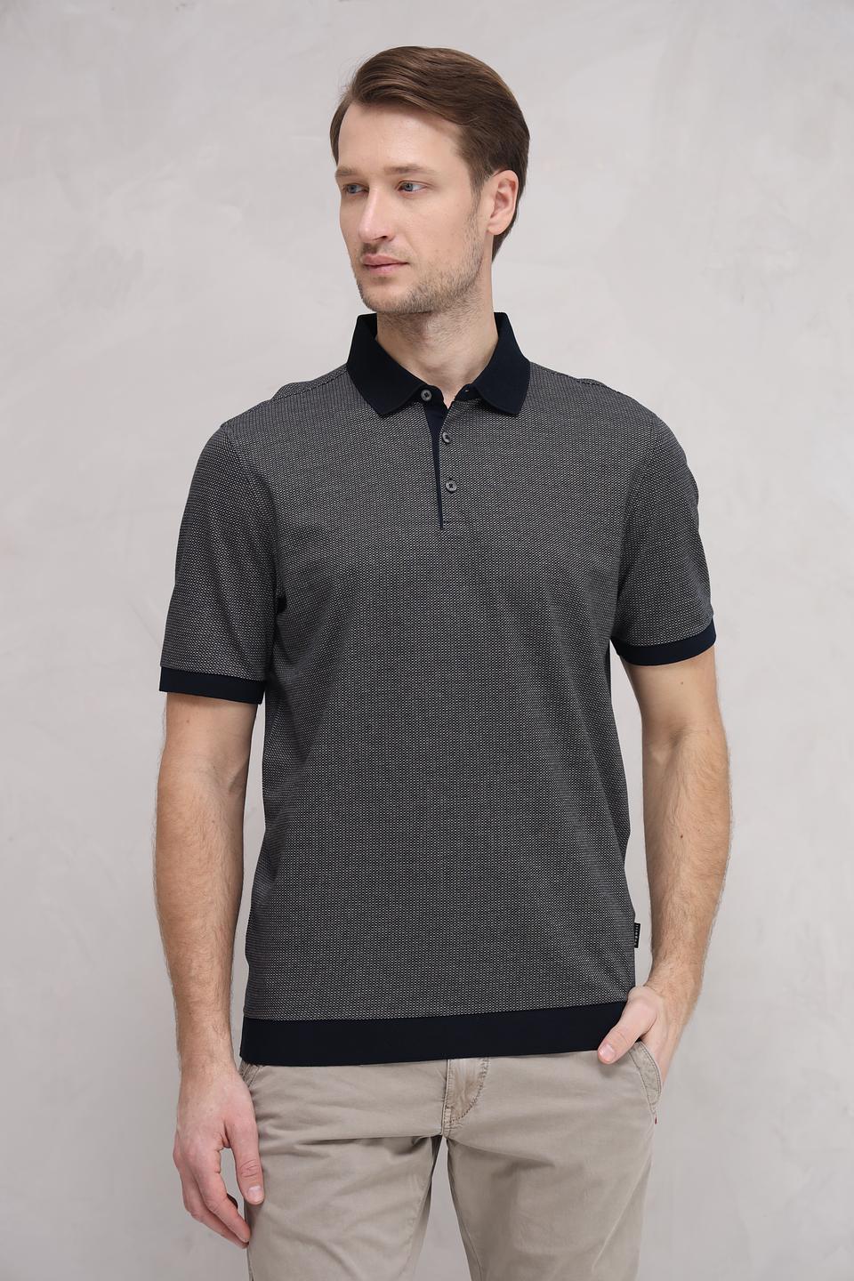 Поло Bugatti с узором графит