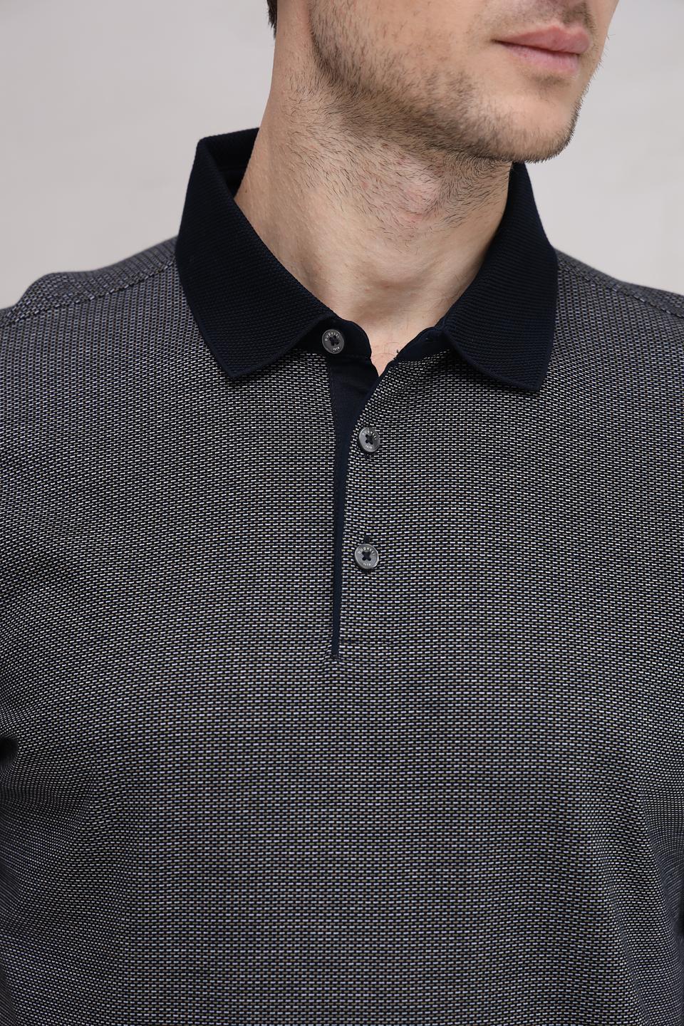 Поло Bugatti с узором графит