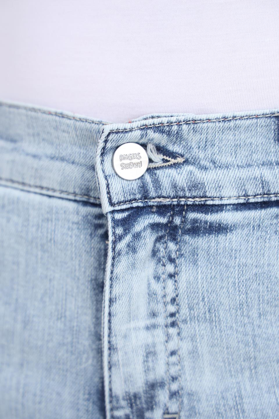 Джинсы Angels с принтом голубые
