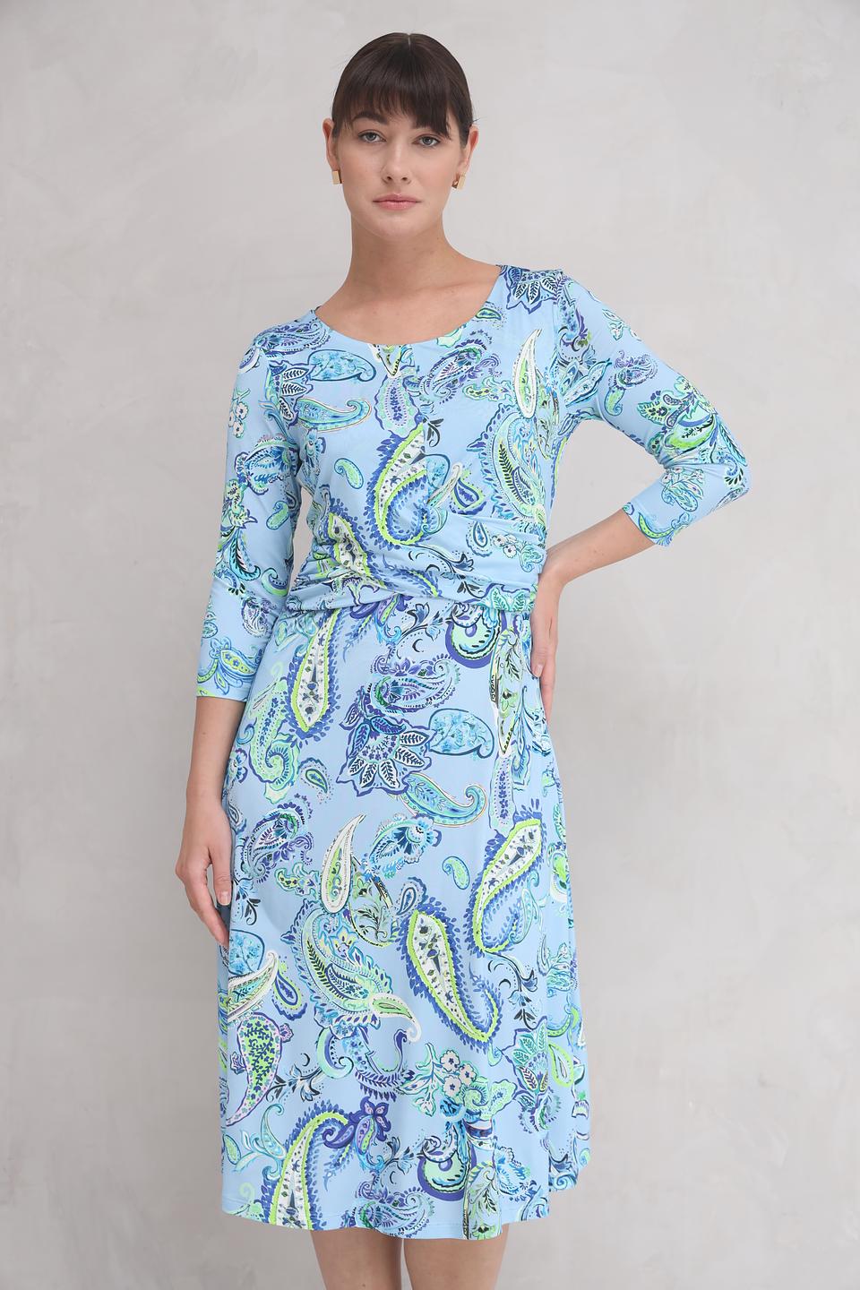 Платье SE Stenau с принтом пейсли голубое