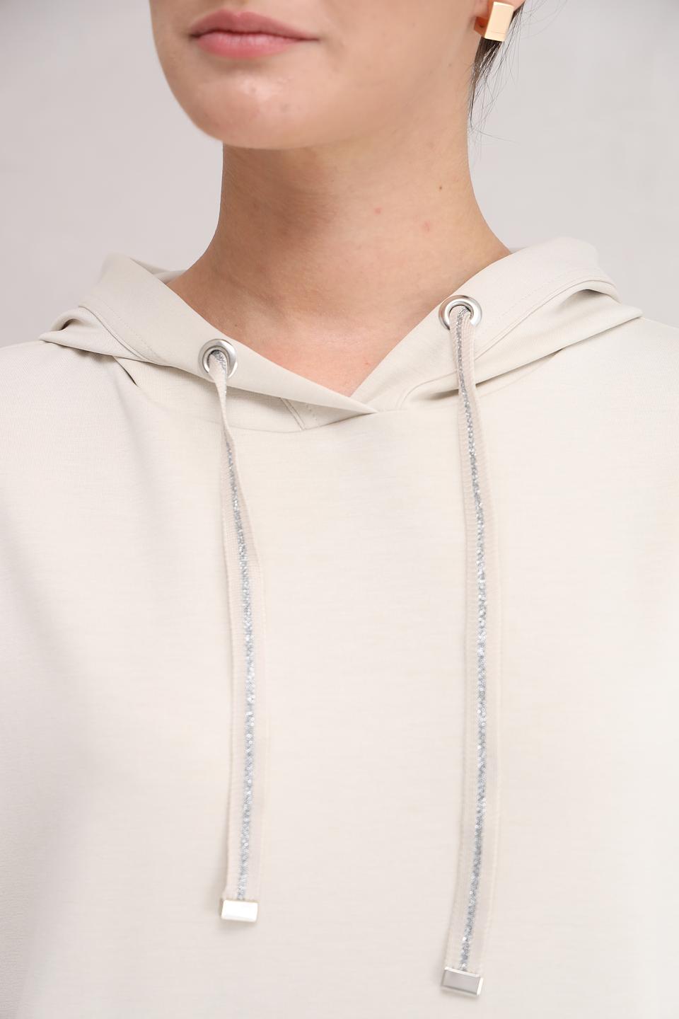 Пуловер Bugatti с капюшоном бежевый