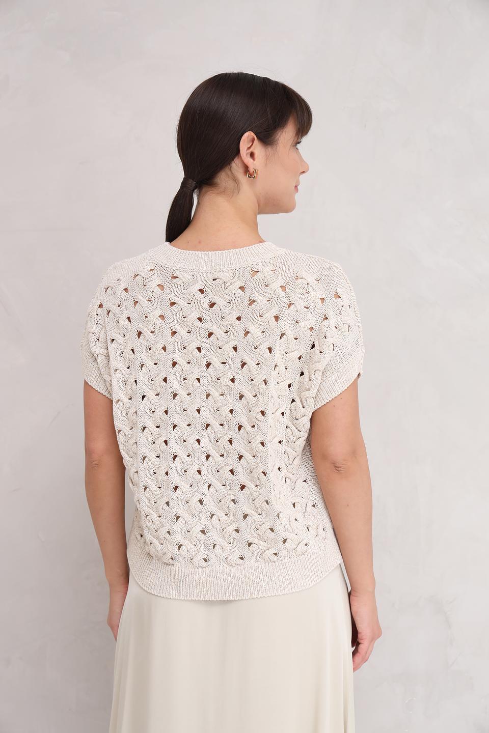 Жилет Bugatti с ажурной вязкой