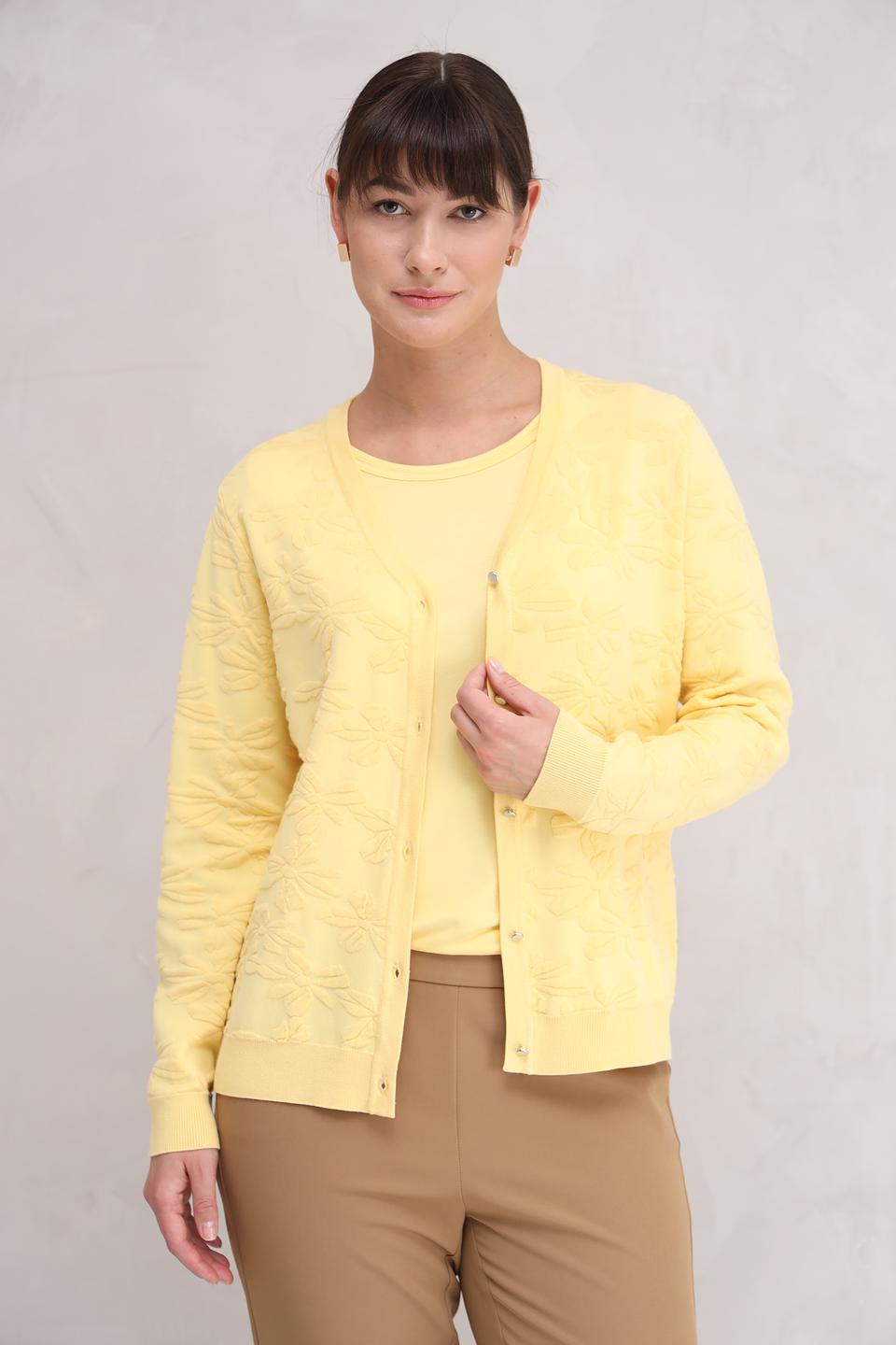 Жакет Frank Walder с вышивкой жёлтый