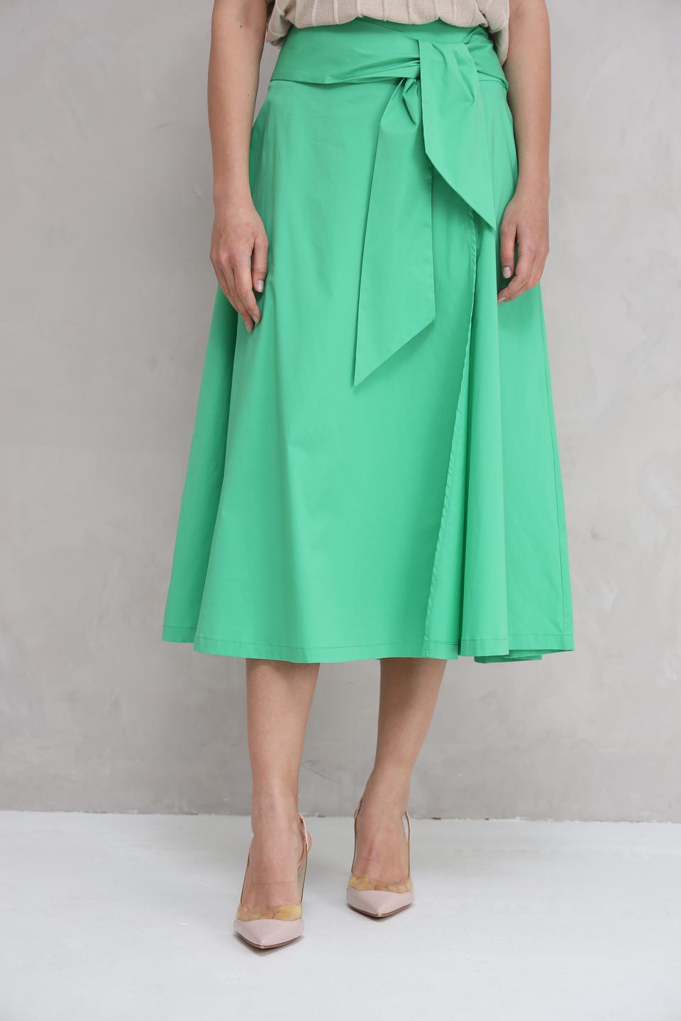 Юбка UNQ с завязками лайм
