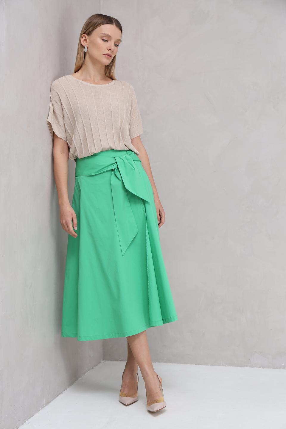 Юбка UNQ с завязками лайм