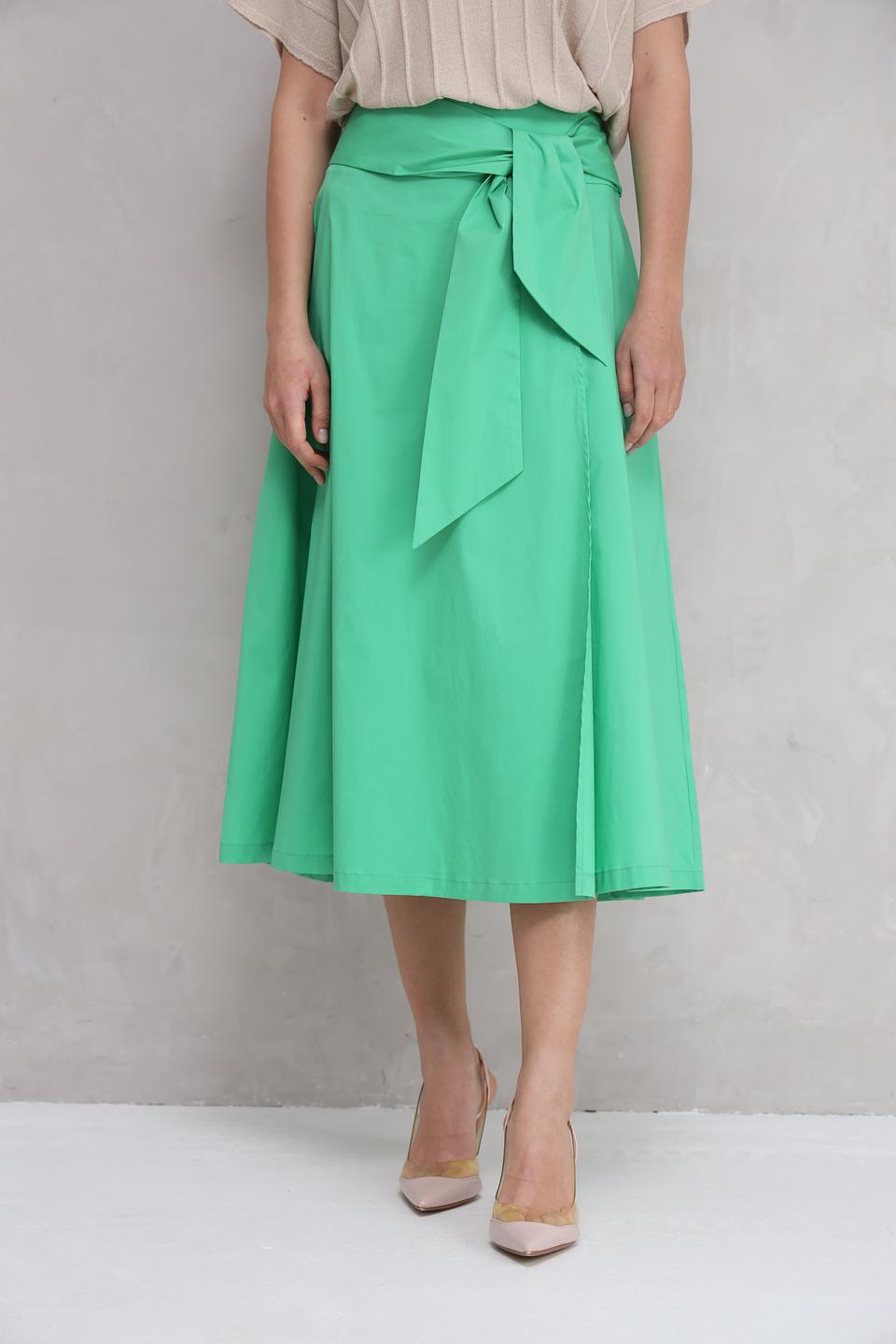 Юбка UNQ с завязками лайм