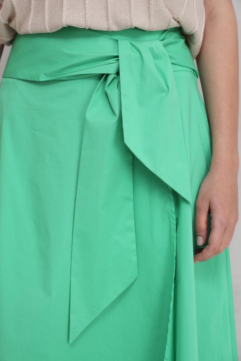 Юбка UNQ с завязками лайм