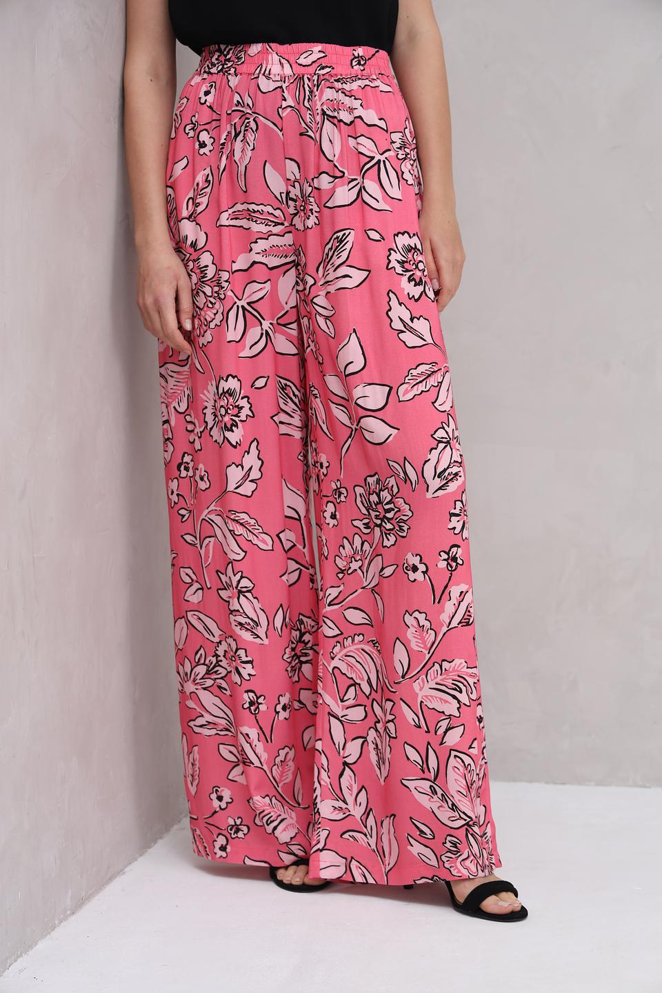 Брюки клёш UNQ с цветочным принтом