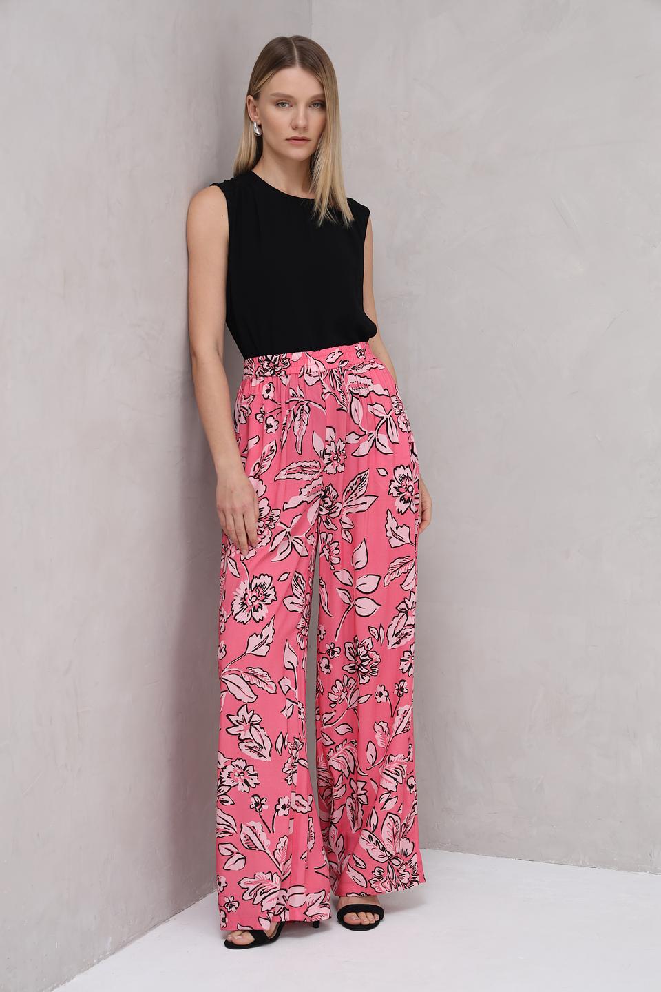 Брюки клёш UNQ с цветочным принтом