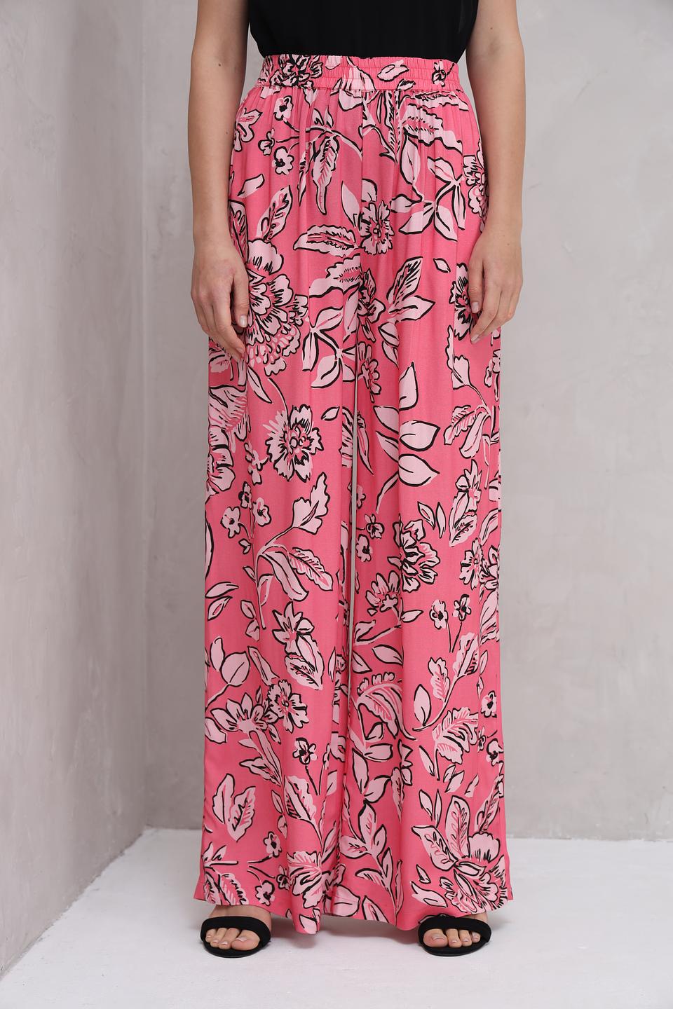 Брюки клёш UNQ с цветочным принтом