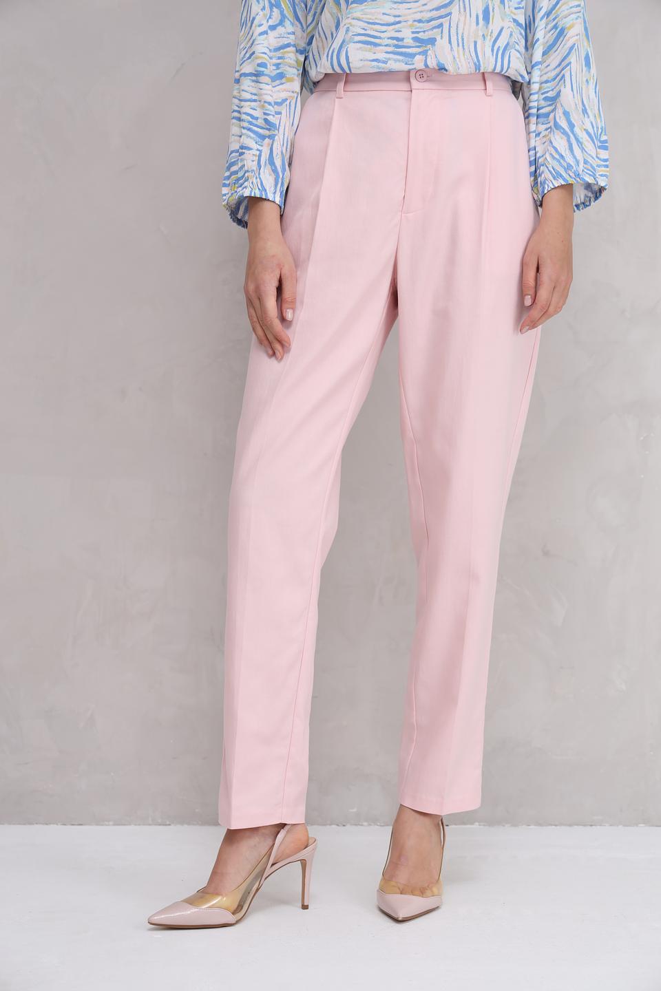 Брюки классические UNQ пудрово-розовые