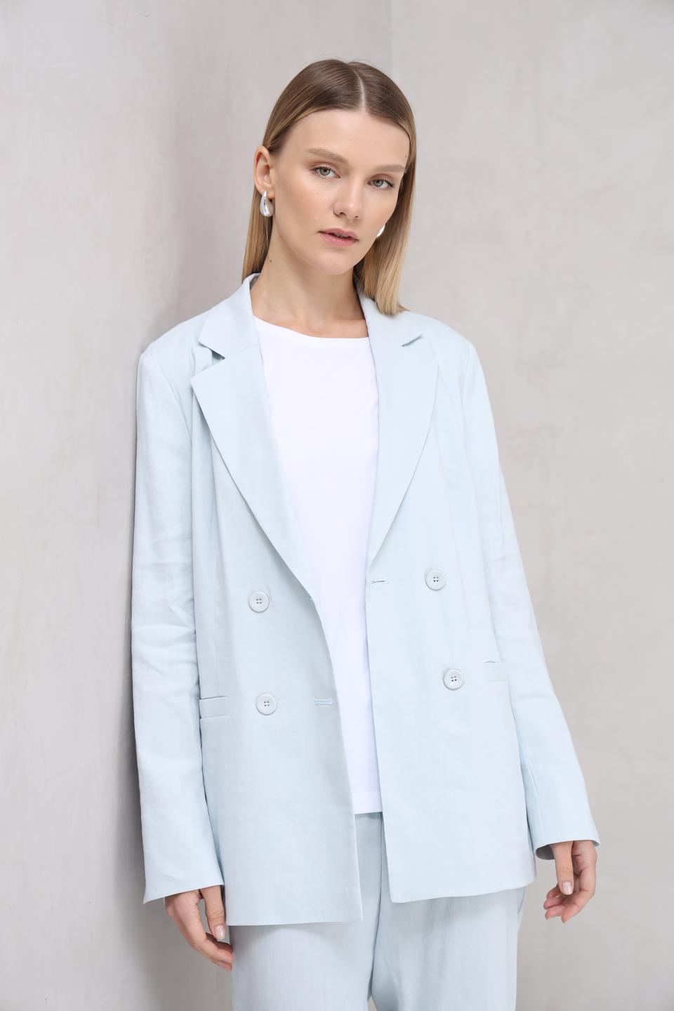 Жакет Marc Cain голубой приталенный