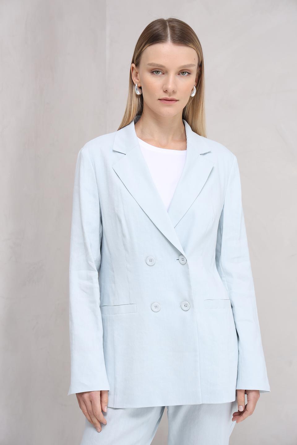 Жакет Marc Cain голубой приталенный