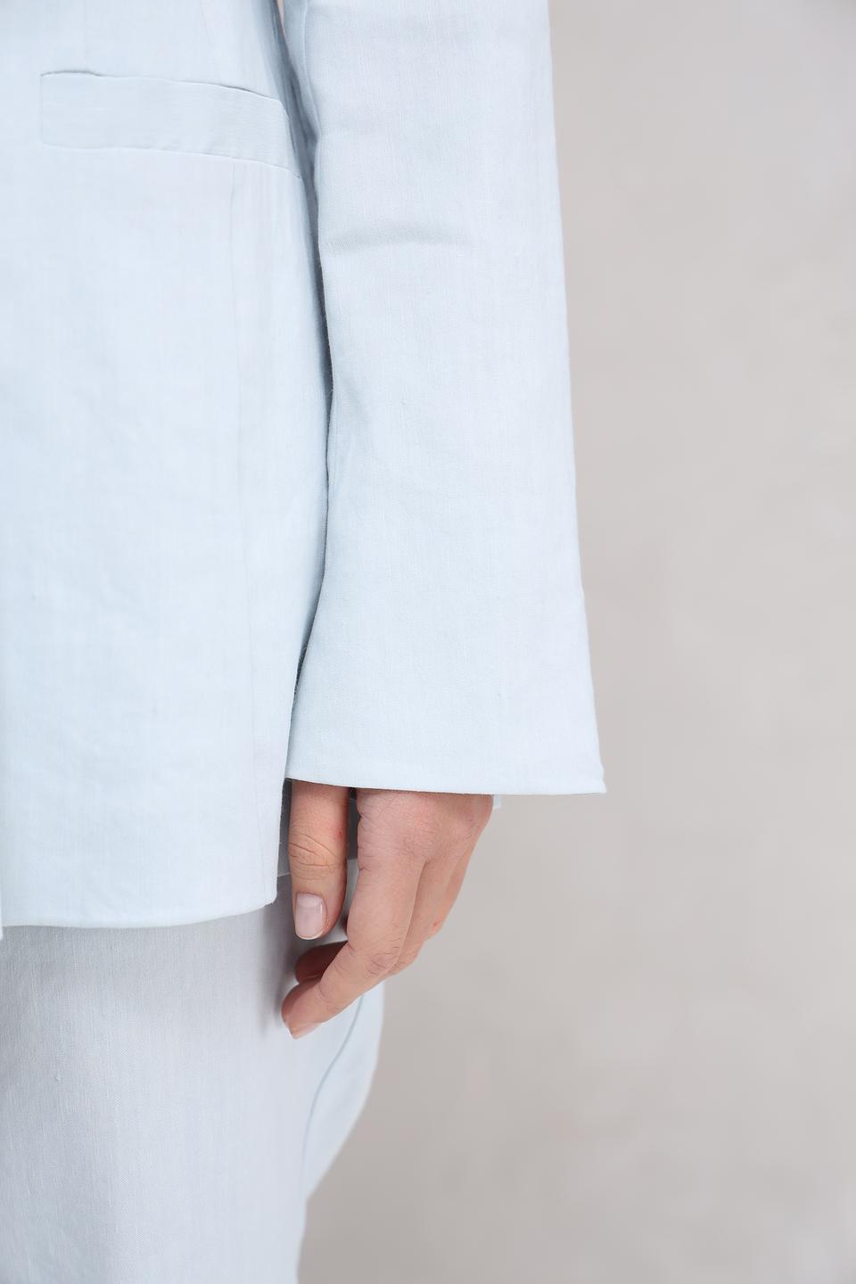 Жакет Marc Cain голубой приталенный