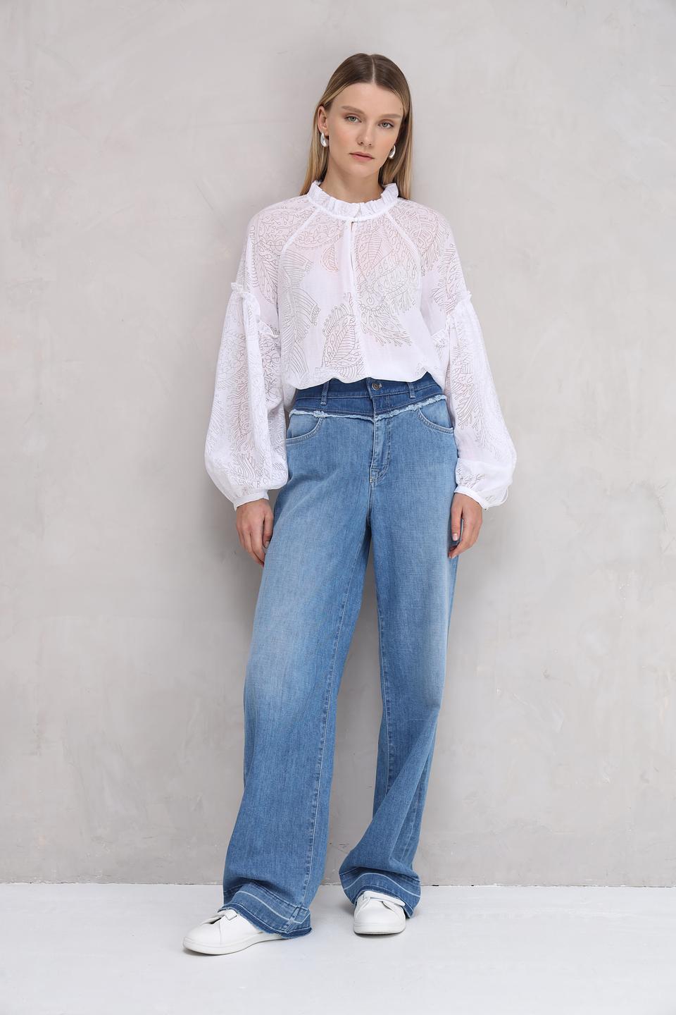 Блуза Marc Cain с растительным принтом