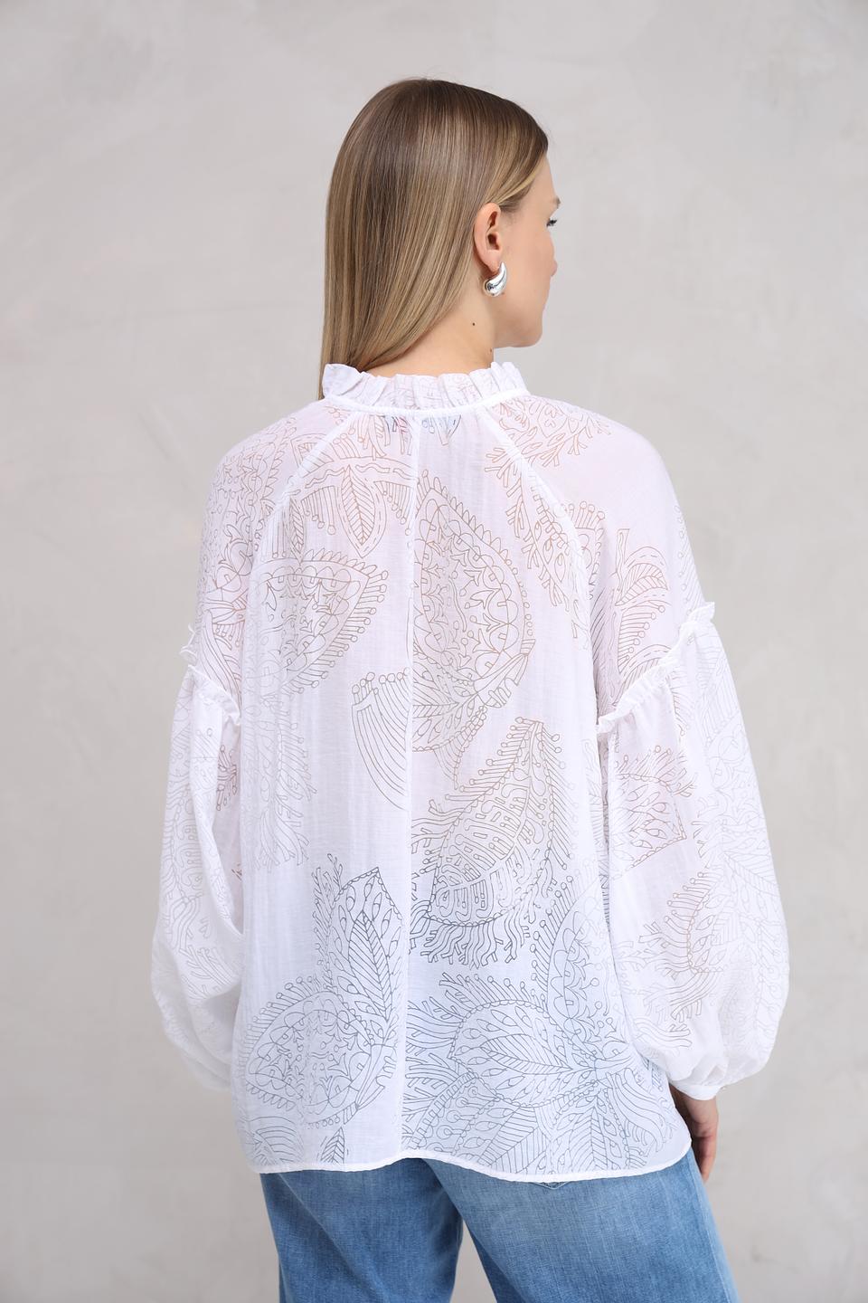 Блуза Marc Cain с растительным принтом