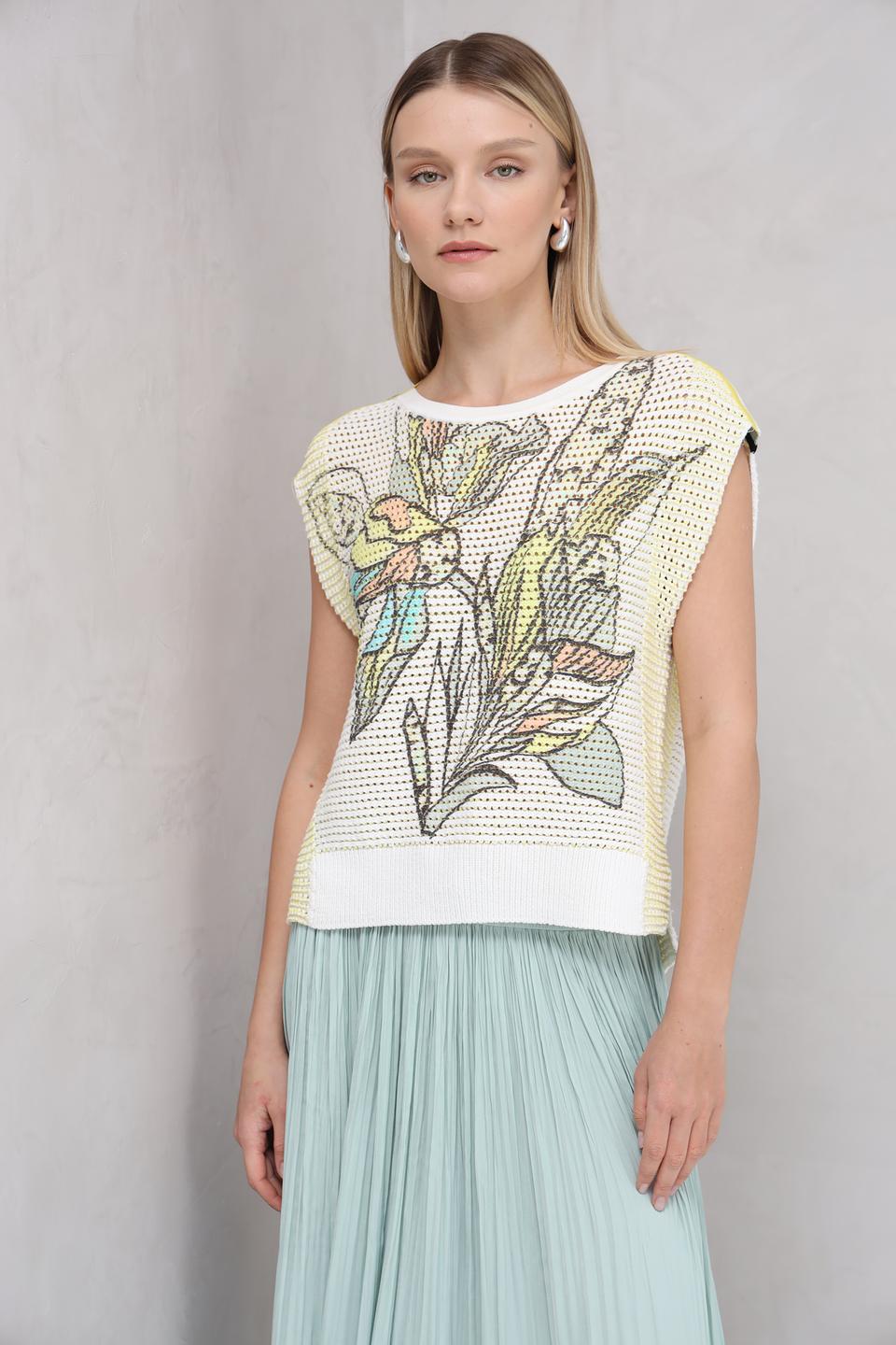 Топ Marc Cain с цветочным принтом