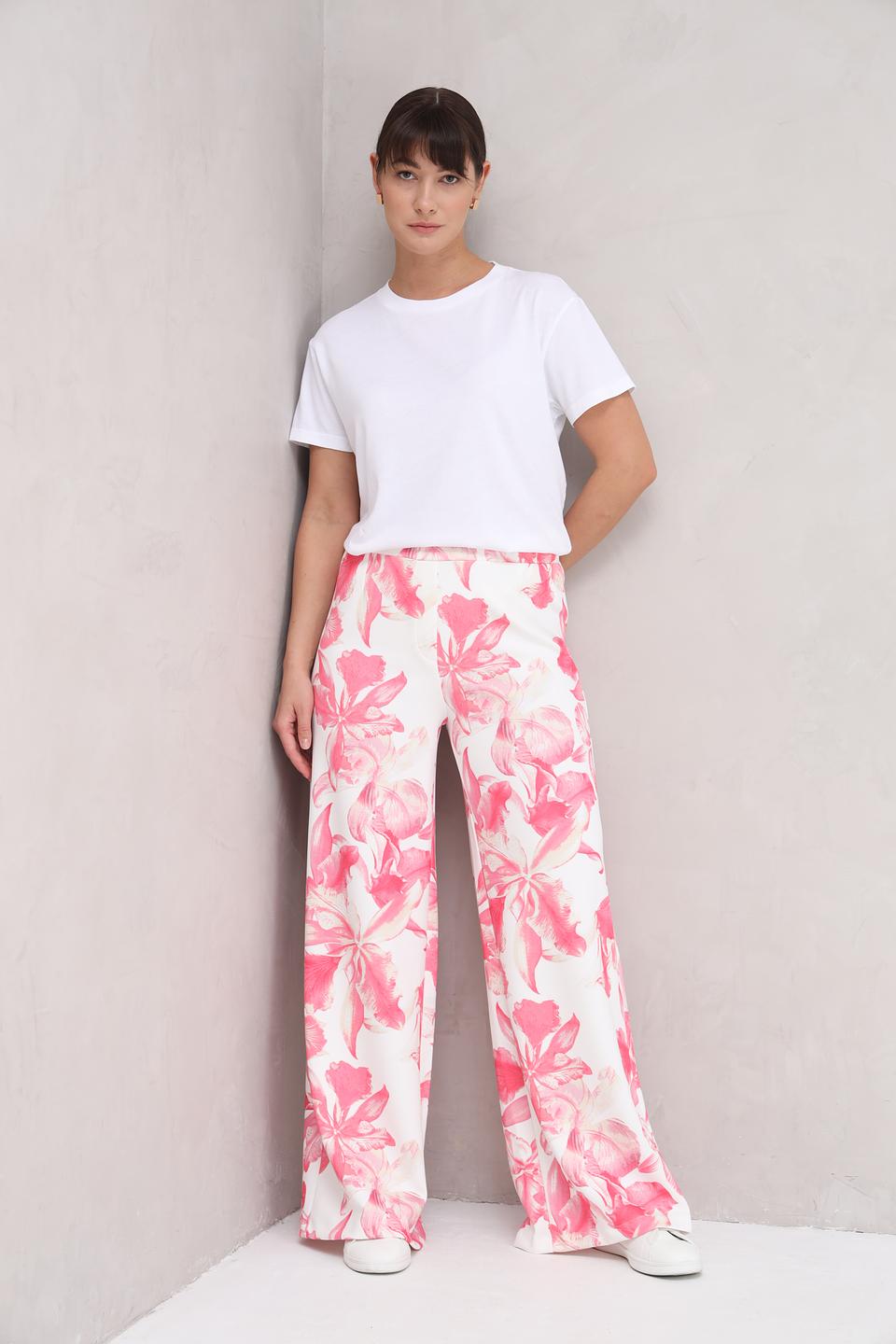 Брюки клёш Monari с цветочным принтом