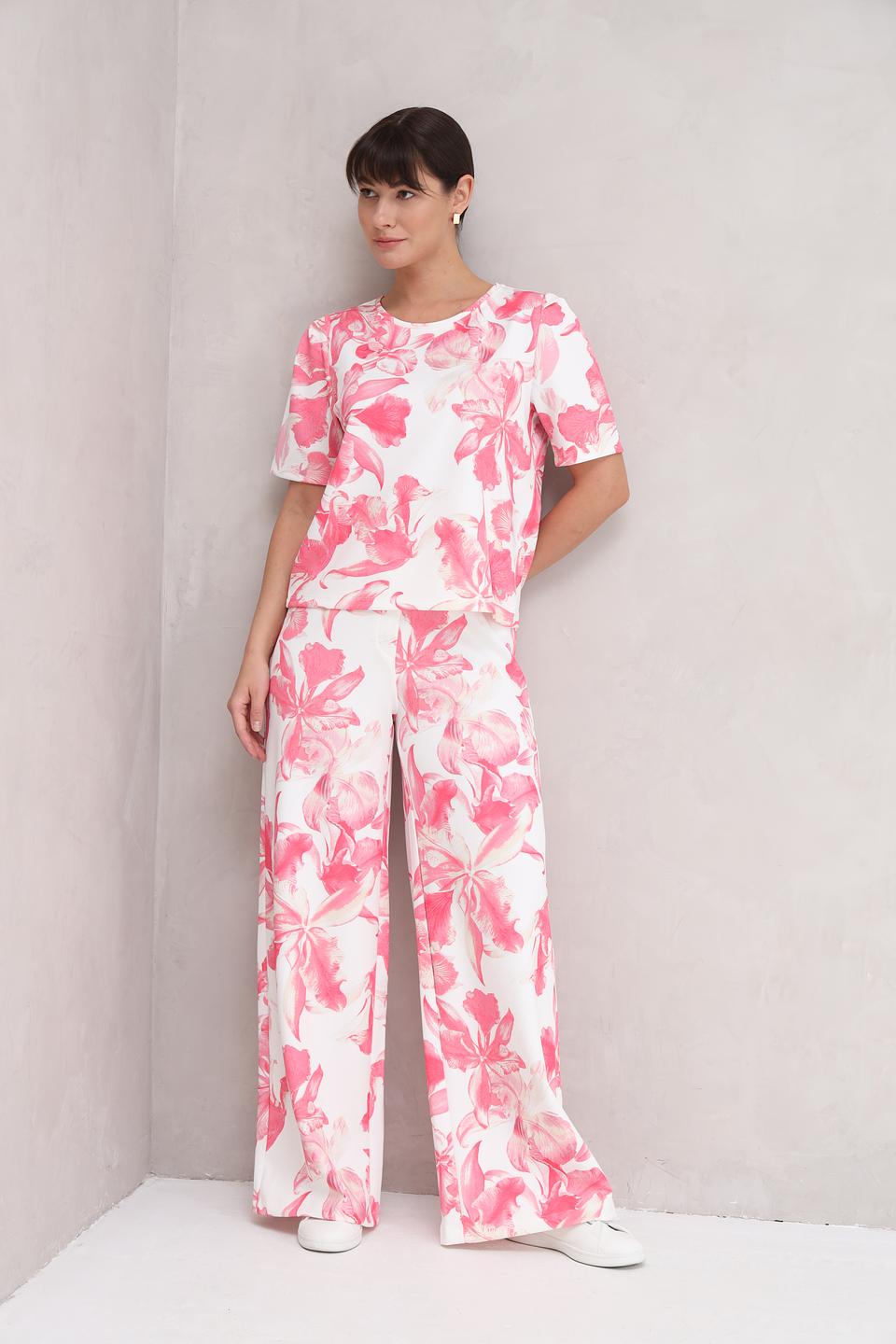 Брюки клёш Monari с цветочным принтом