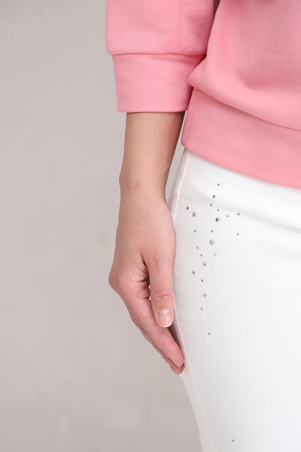 Пуловер Monari розовый с 3/4 рукавом