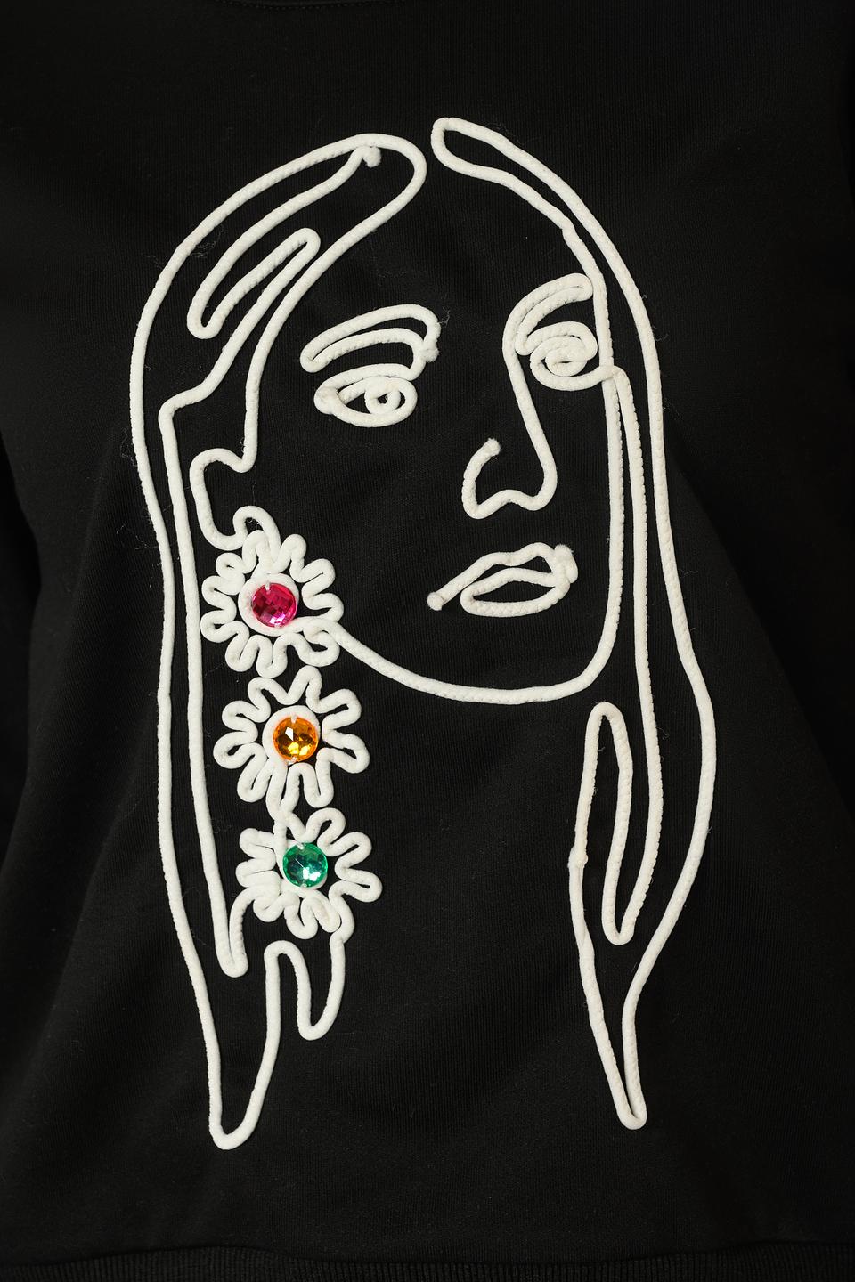 Джемпер Leo & Ugo с принтом чёрный