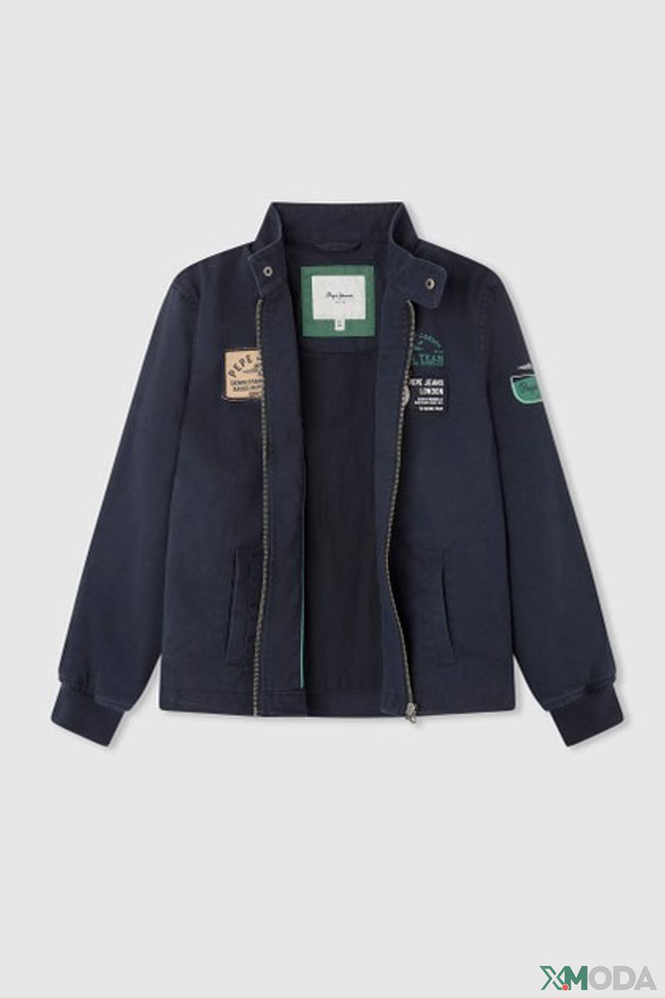 Куртка Pepe Jeans London синяя с нашивками