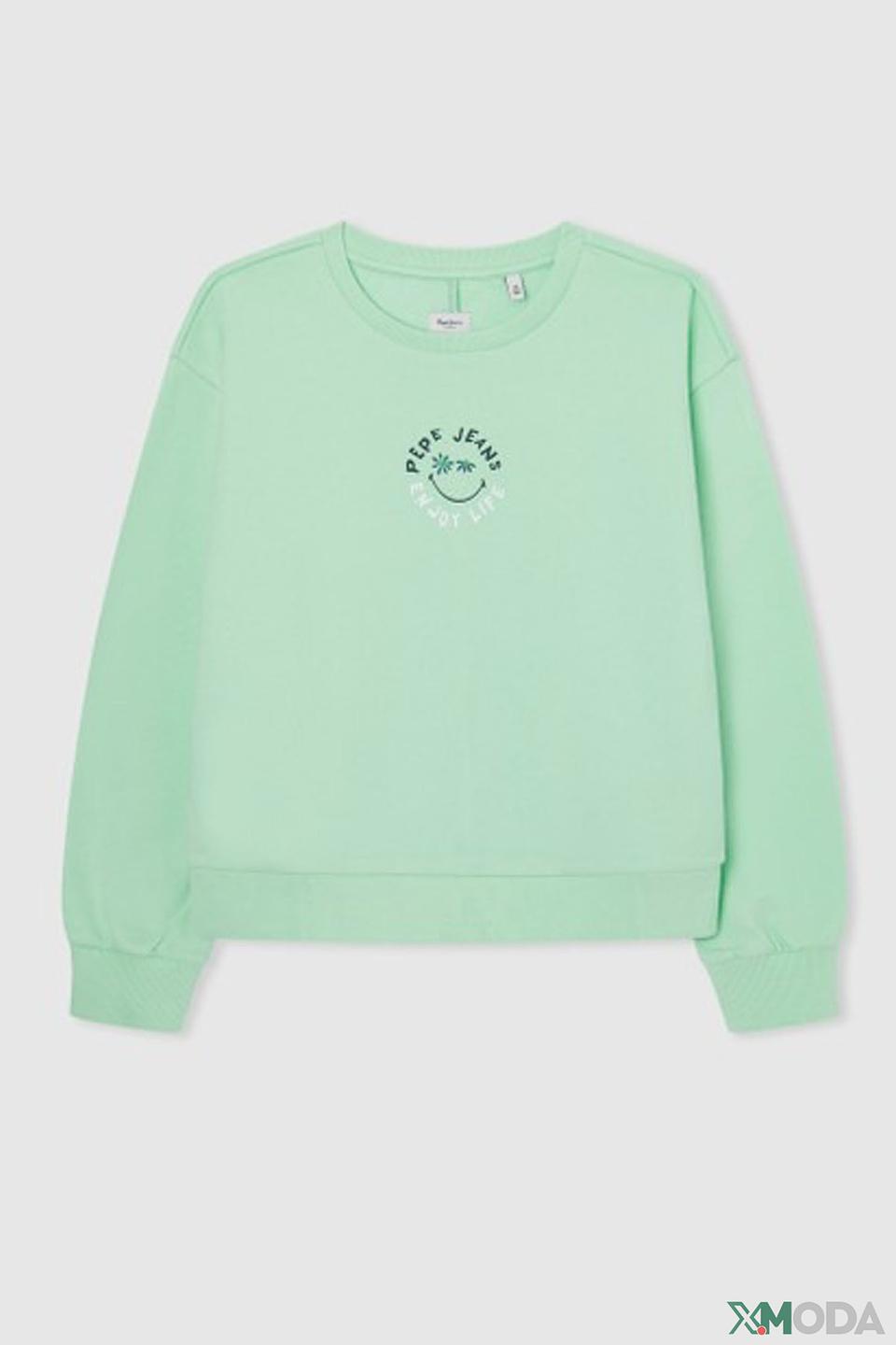 Толстовка Pepe Jeans London зеленая