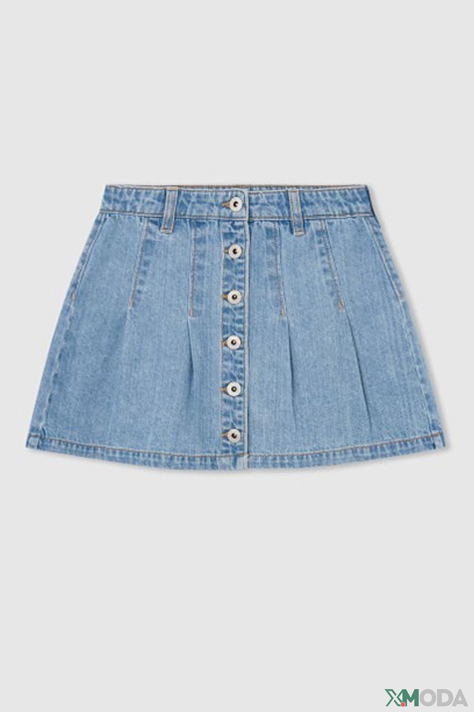 Юбка Pepe Jeans London деним голубой