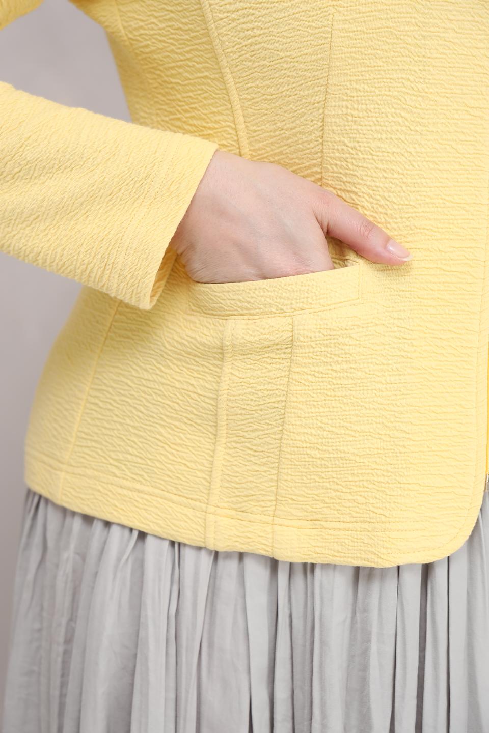 Жакет Frank Walder текстурный жёлтый