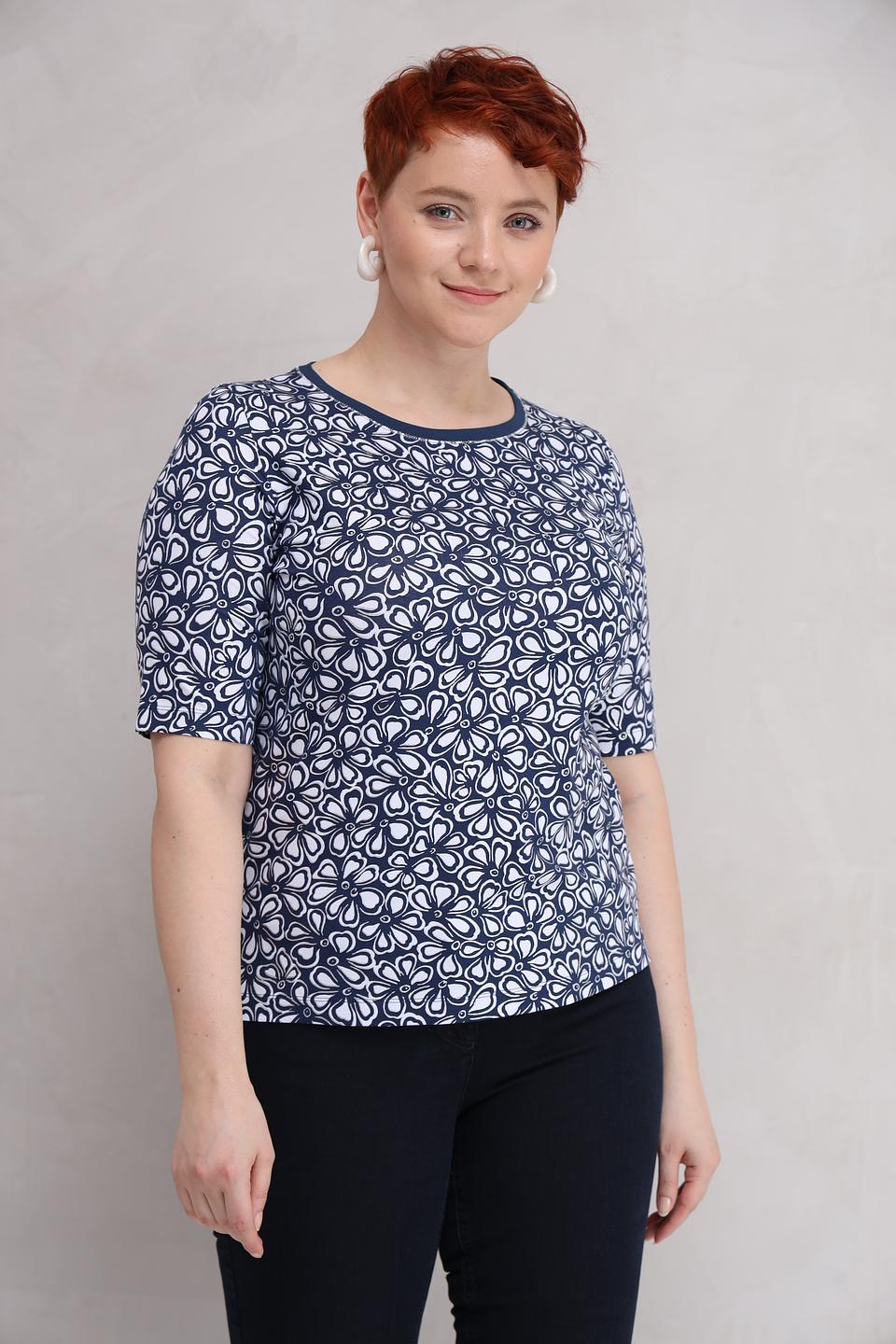 Футболка Rabe collection с цветочным принтом