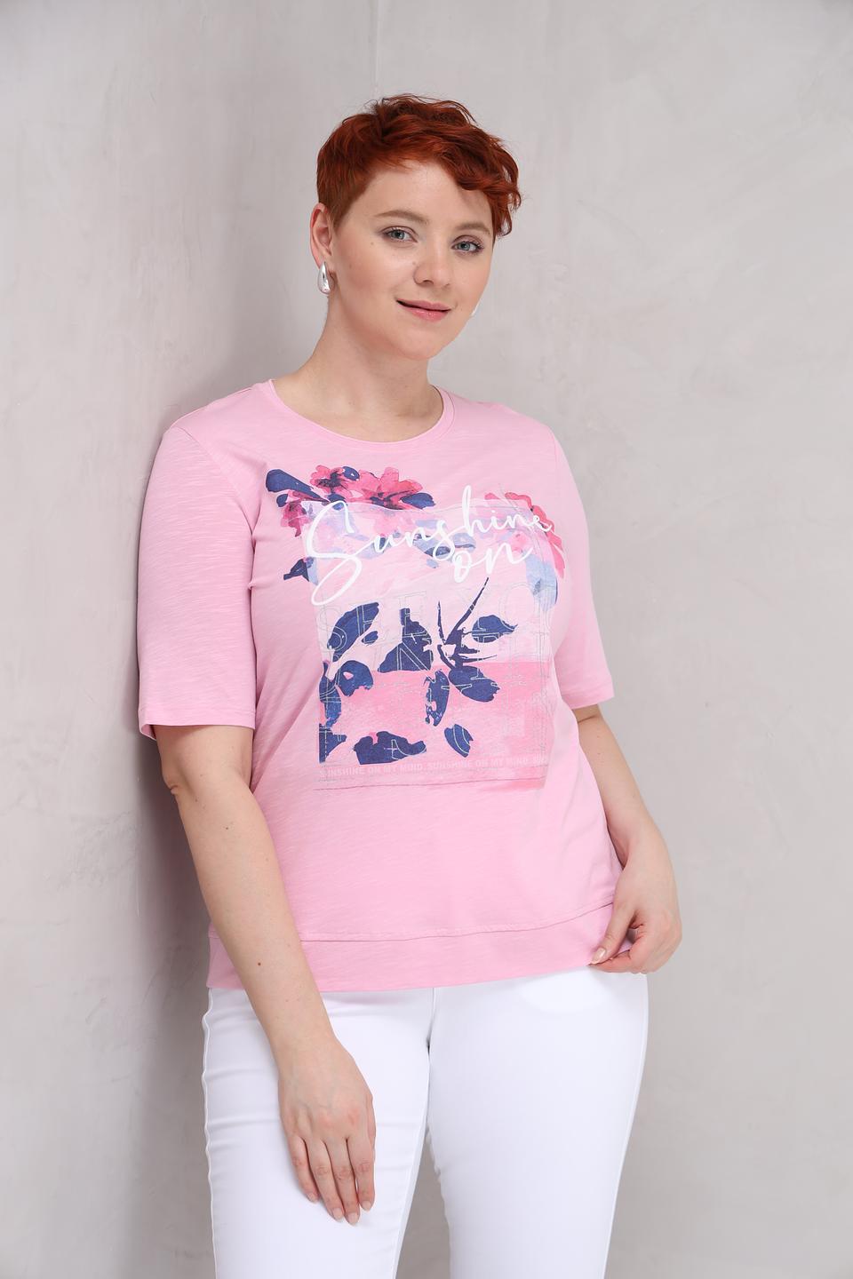 Футболка Rabe collection с принтом роза